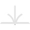 Ekena Millwork Redmond Architectural Grade PVC Gable Bracket, 84"W x 52 1/2"H x 2"D x 4"F, 15/12 Pitch GBP084X53X0204RED00 - alternate 3